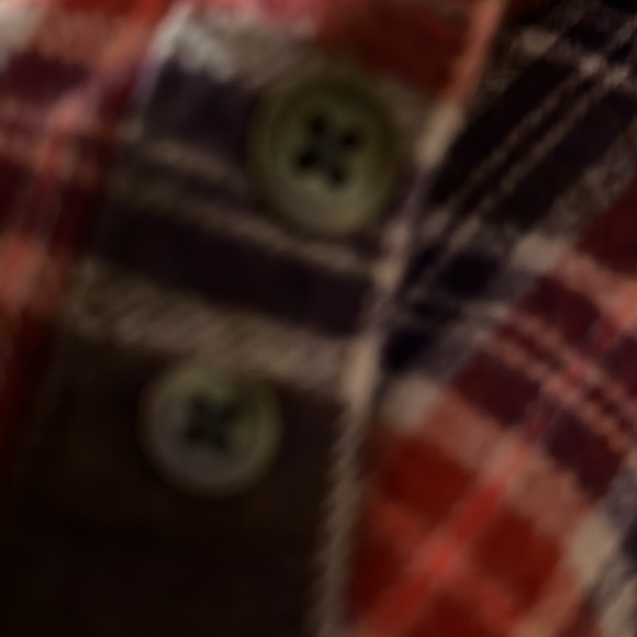 Woolrich Women’s Flannel Shirt Color Red/Blue/Gray Size Medium - Picture 4 of 5